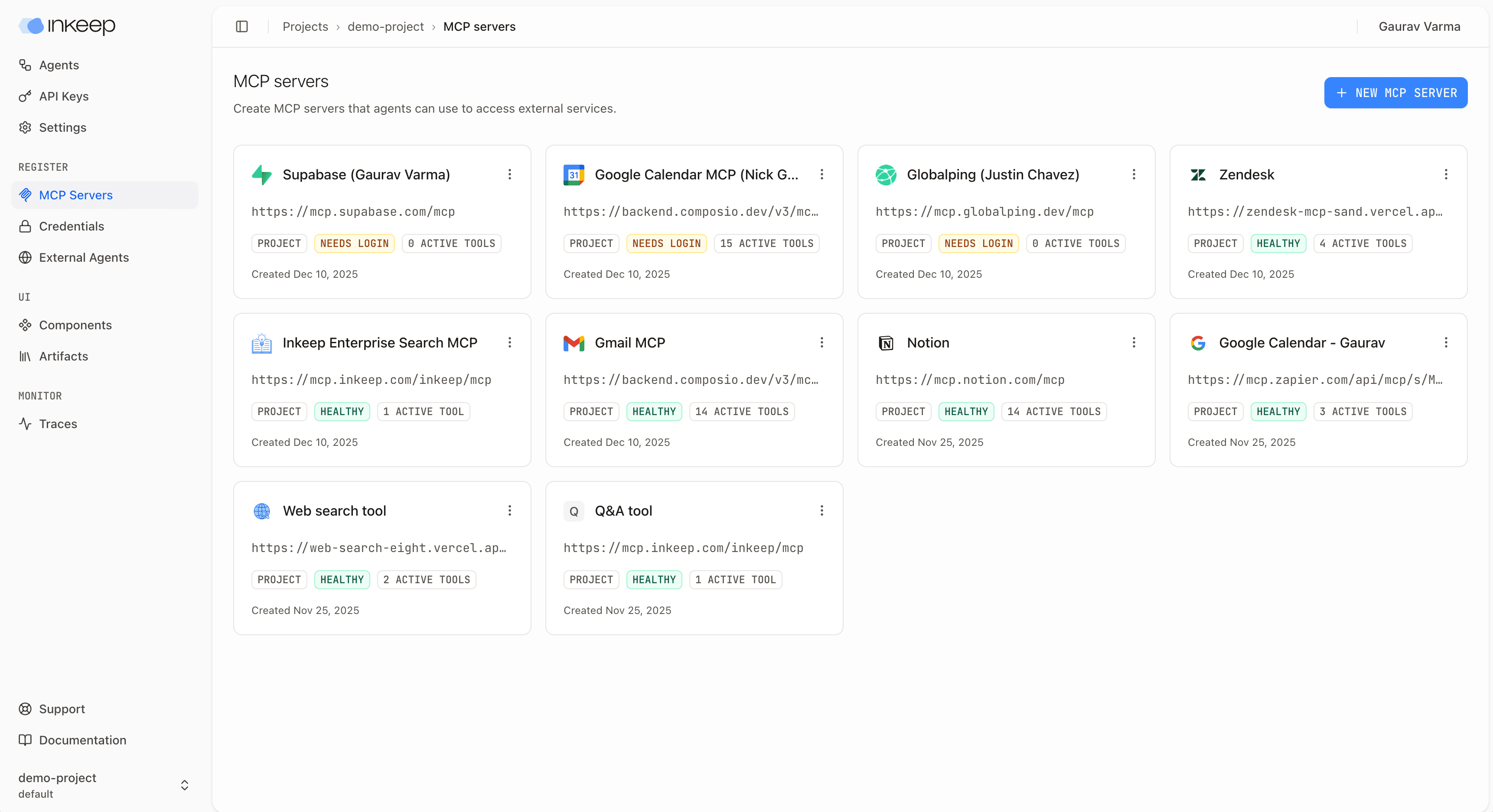 Inkeep Cloud MCP Servers